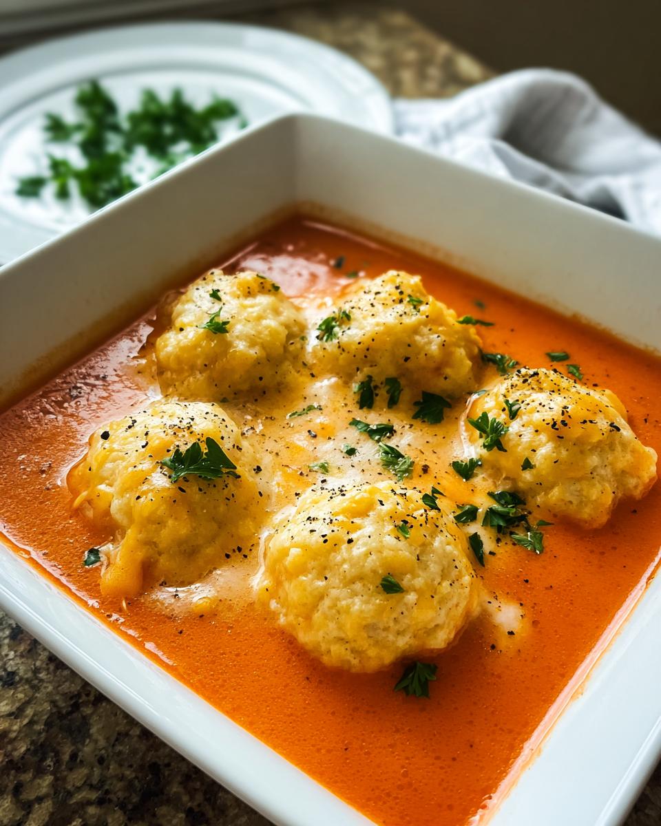 Tomato Soup with Cheddar Bay Dumplings - detail 2