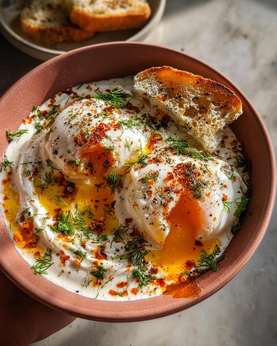 Turkish Eggs with Creamy Yogurt & Butter Sauce - detail 2
