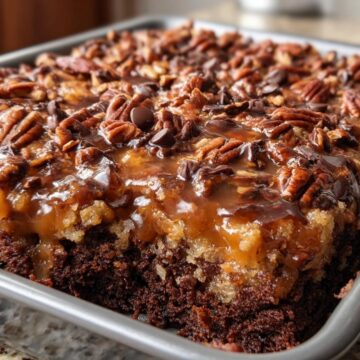Turtle Pecan Dump Cake