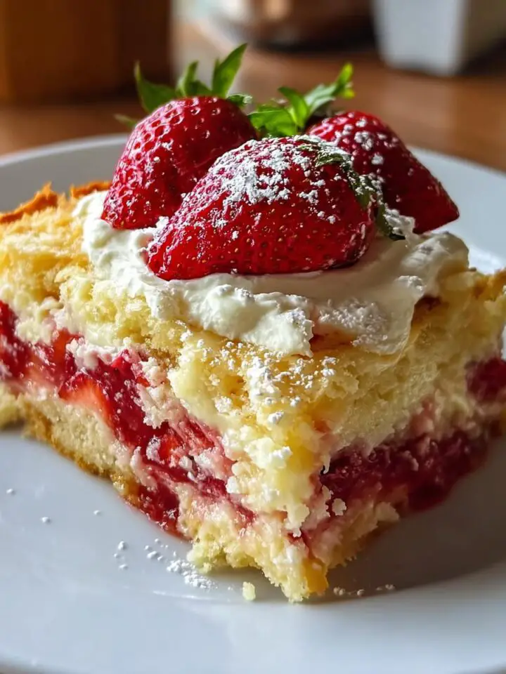 Ultimate Strawberry Cheesecake Dump Cake