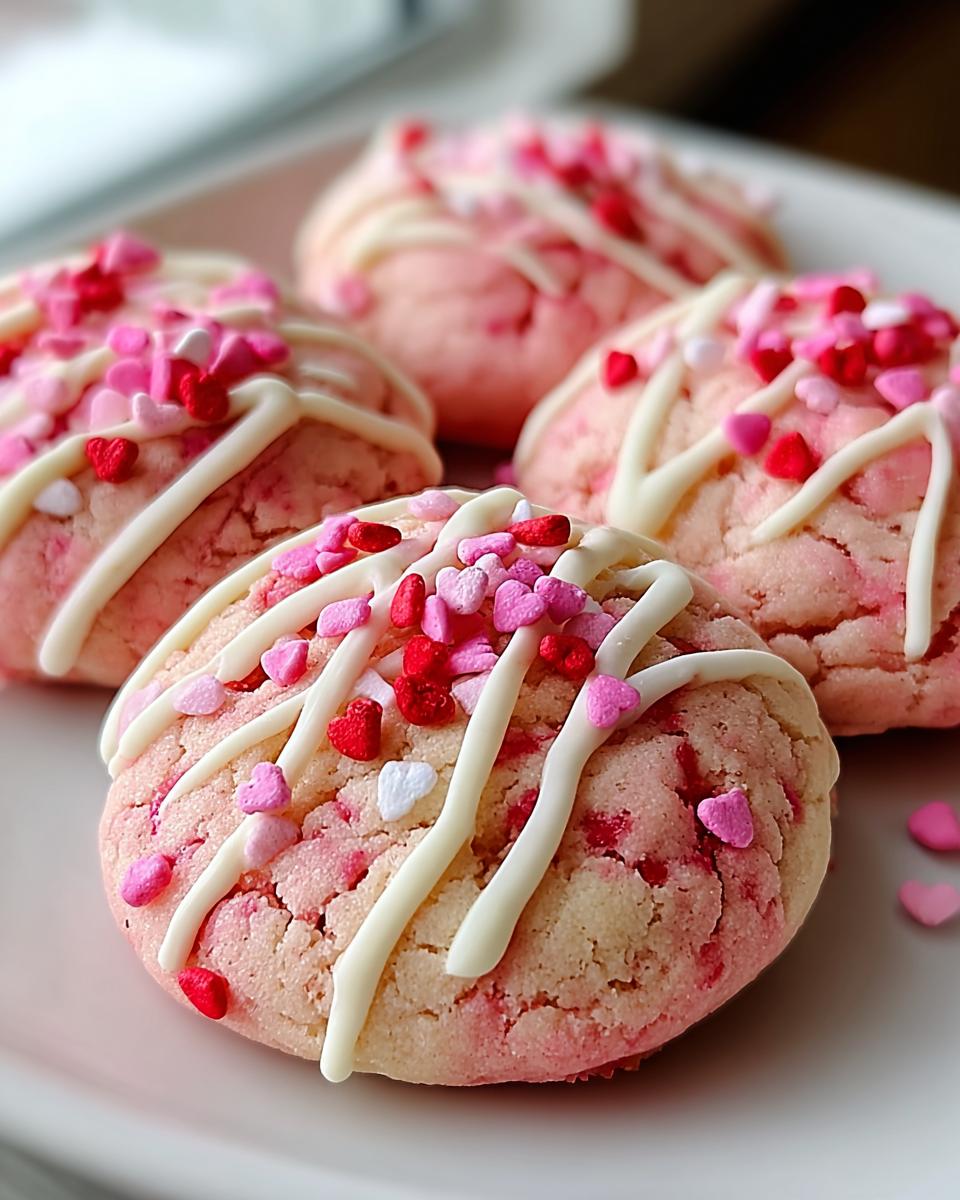 Valentine Strawberry Cookies - detail 2