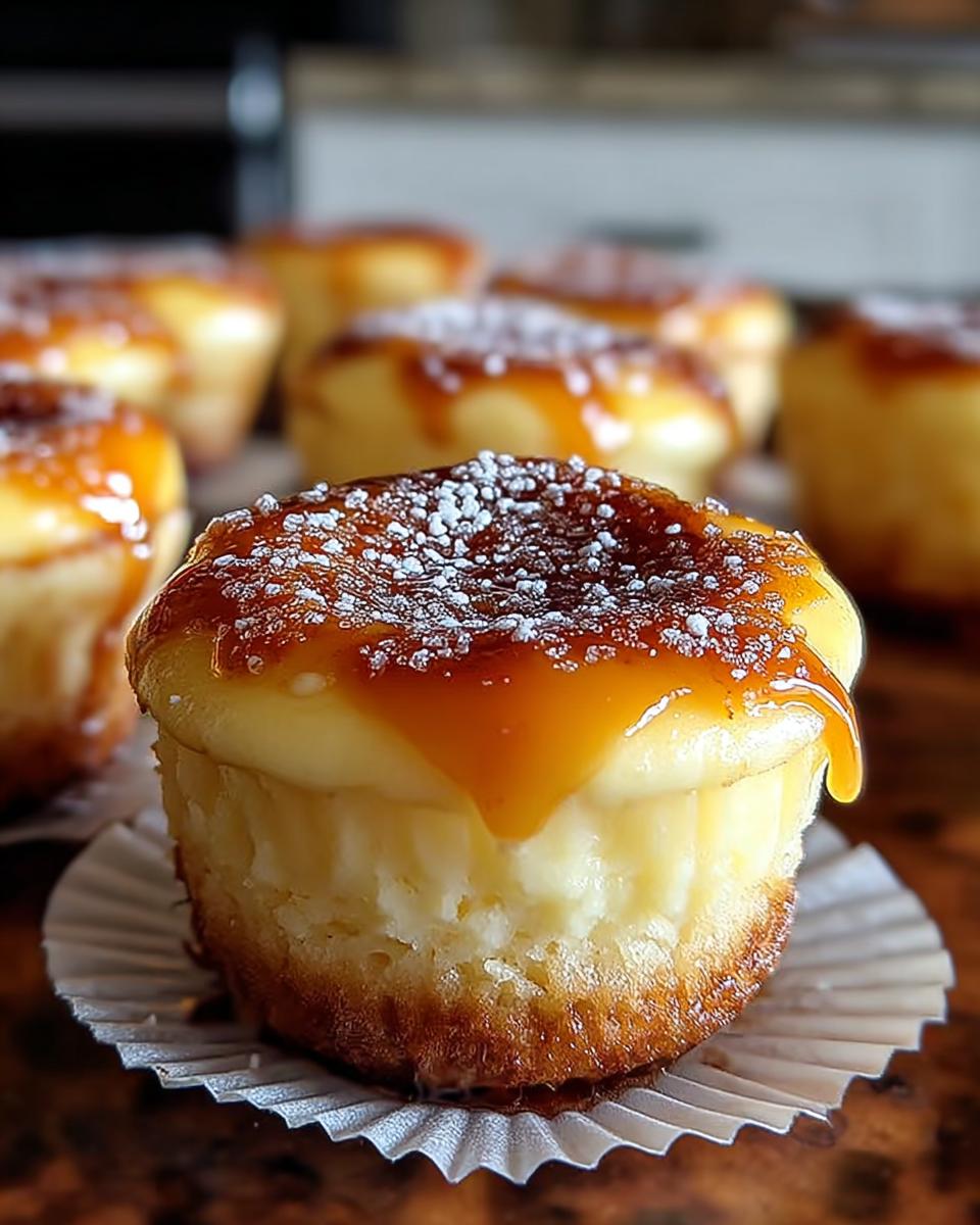 Vanilla Bean Creme Brulee Cheesecake Cupcakes - detail 2