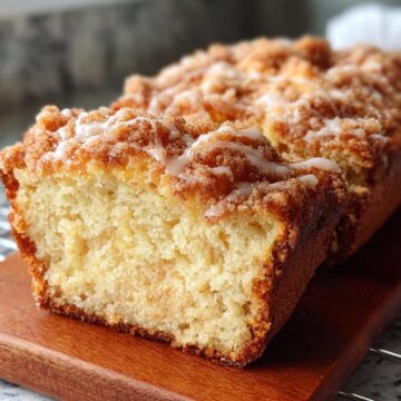 Vanilla Eggnog Bread with Crumb Topping