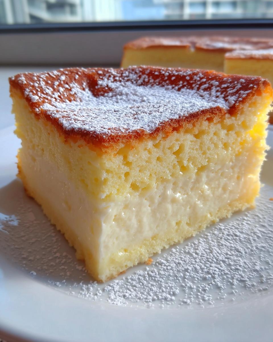 Vanilla Magic Custard Cake - detail 1
