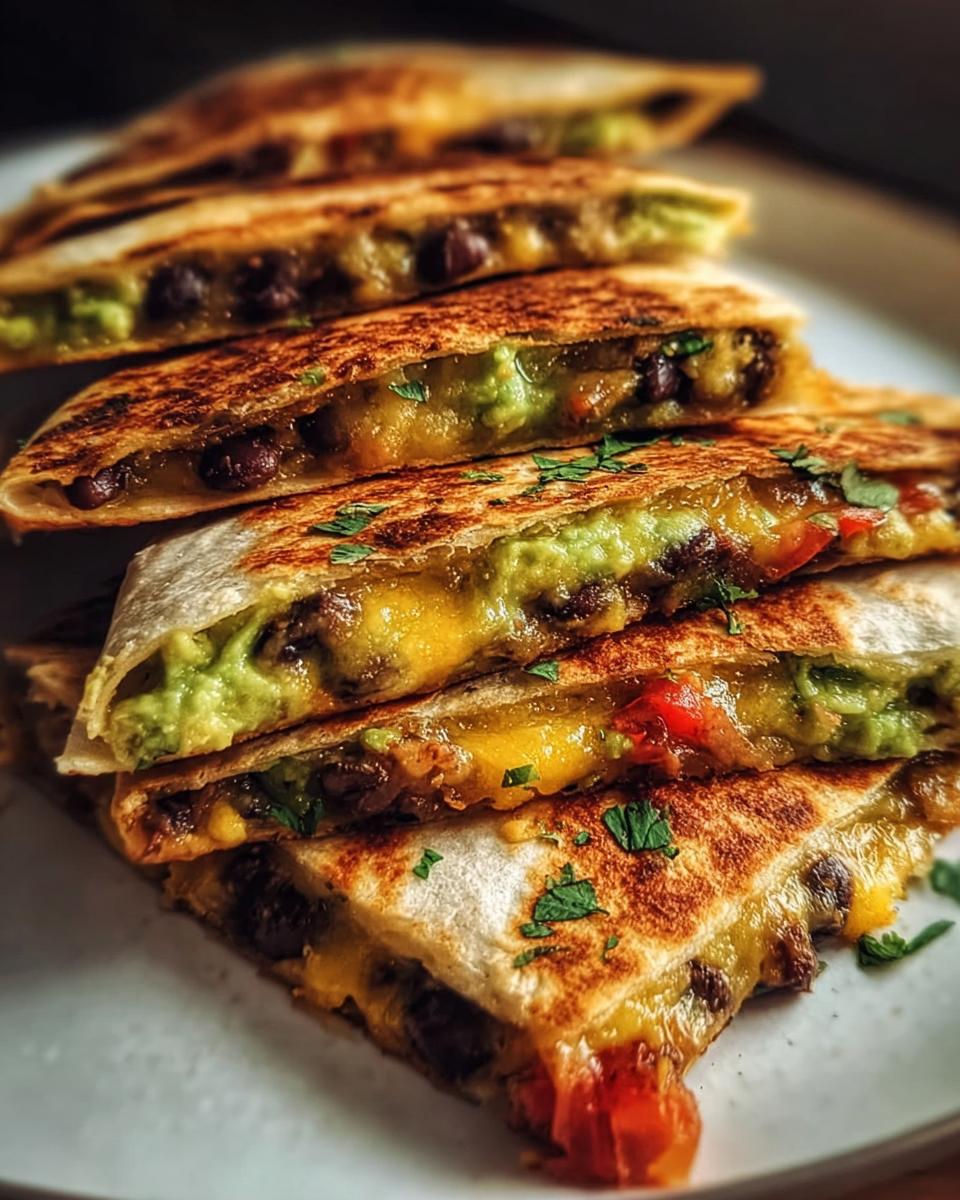 Vegetarian Avocado & Black Bean Quesadilla - detail 2