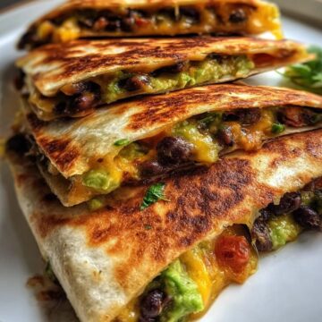 Vegetarian Avocado & Black Bean Quesadilla
