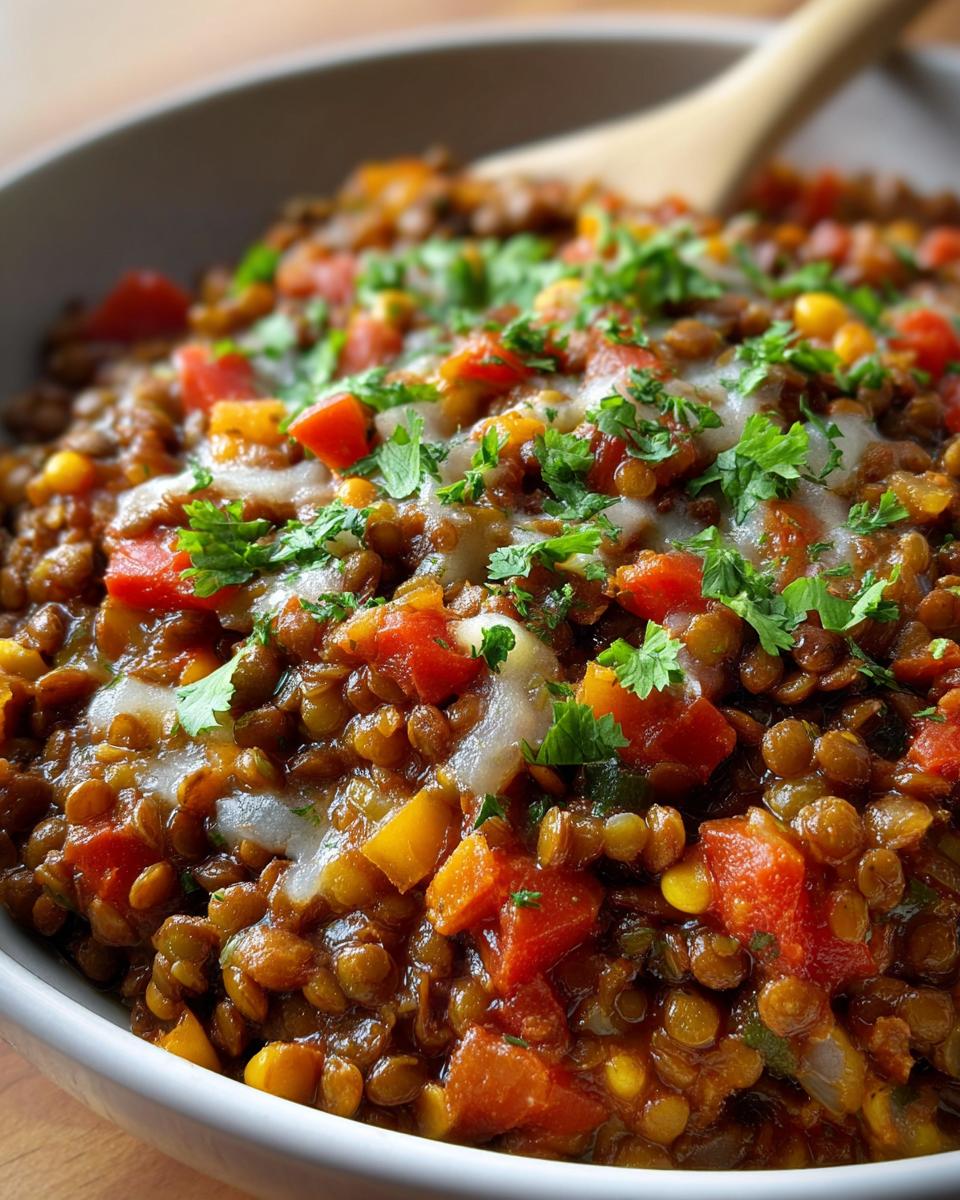 Vegetarian Mexican Lentils - detail 1