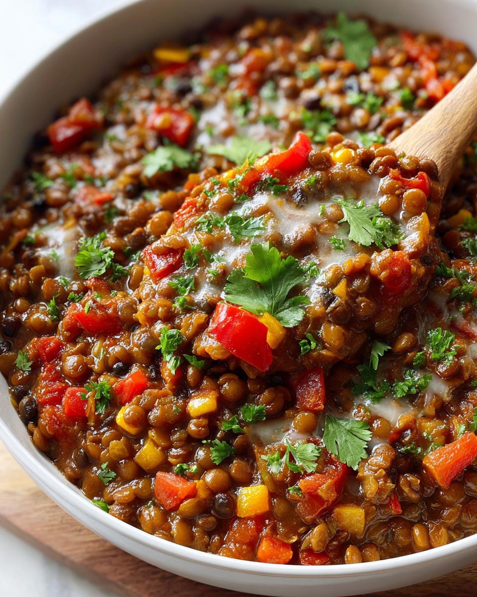 Vegetarian Mexican Lentils - detail 2