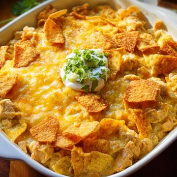 White Chili Chicken Frito Casserole