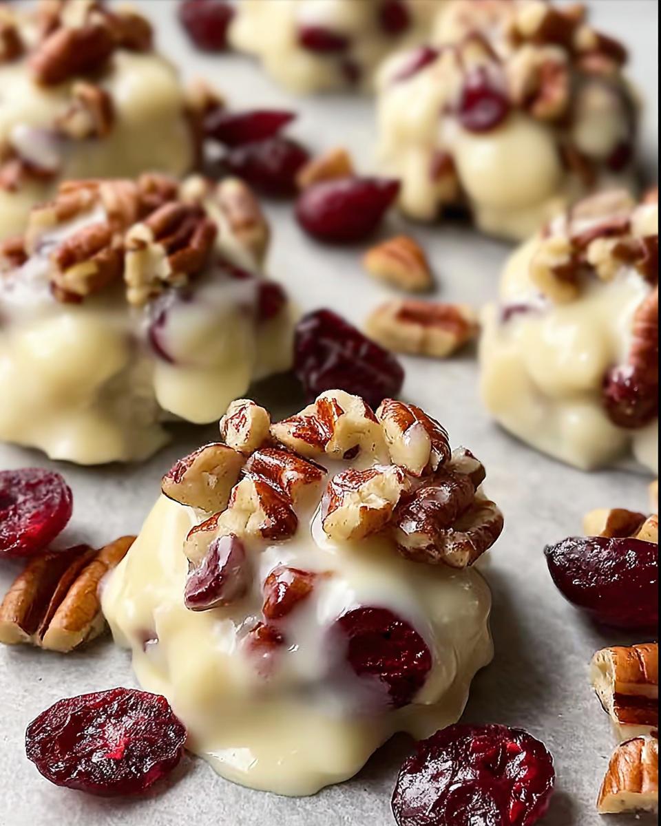 White Chocolate Cranberry Pecan Clusters - detail 1