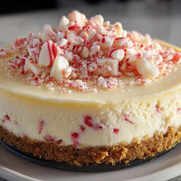 White Chocolate Peppermint Cheesecake