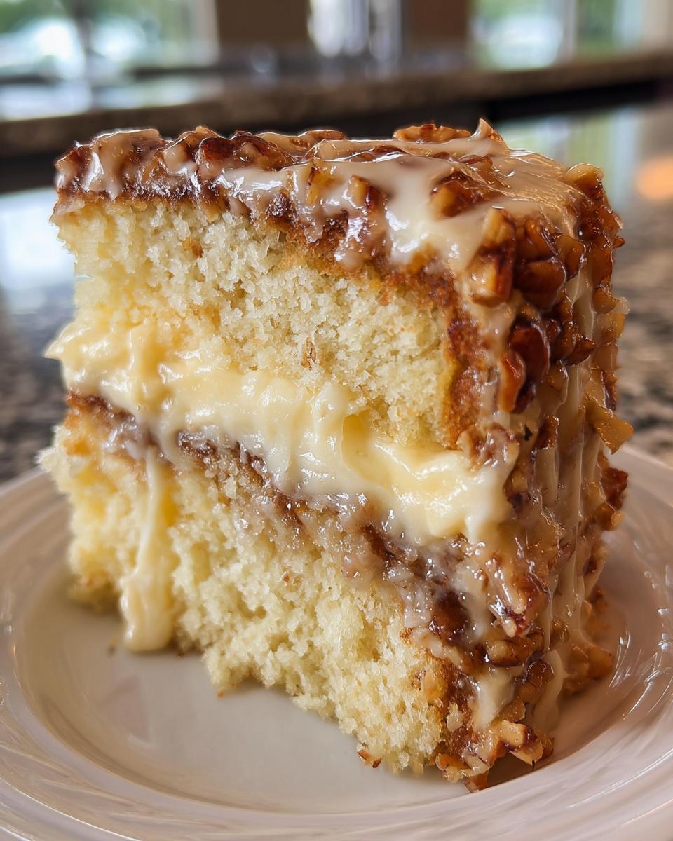 White German Chocolate Cake with Cheesecake Center - detail 1