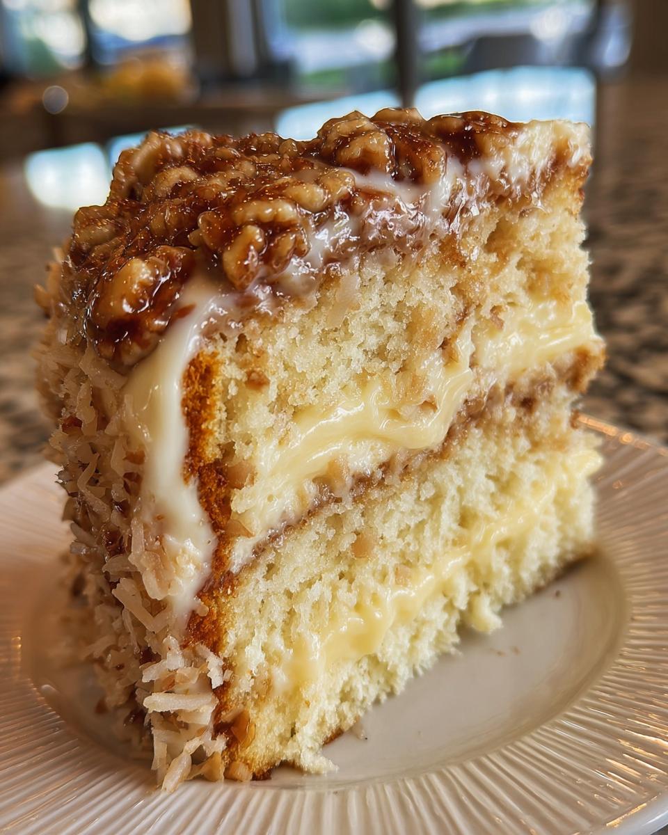 White German Chocolate Cake with Cheesecake Center - detail 2