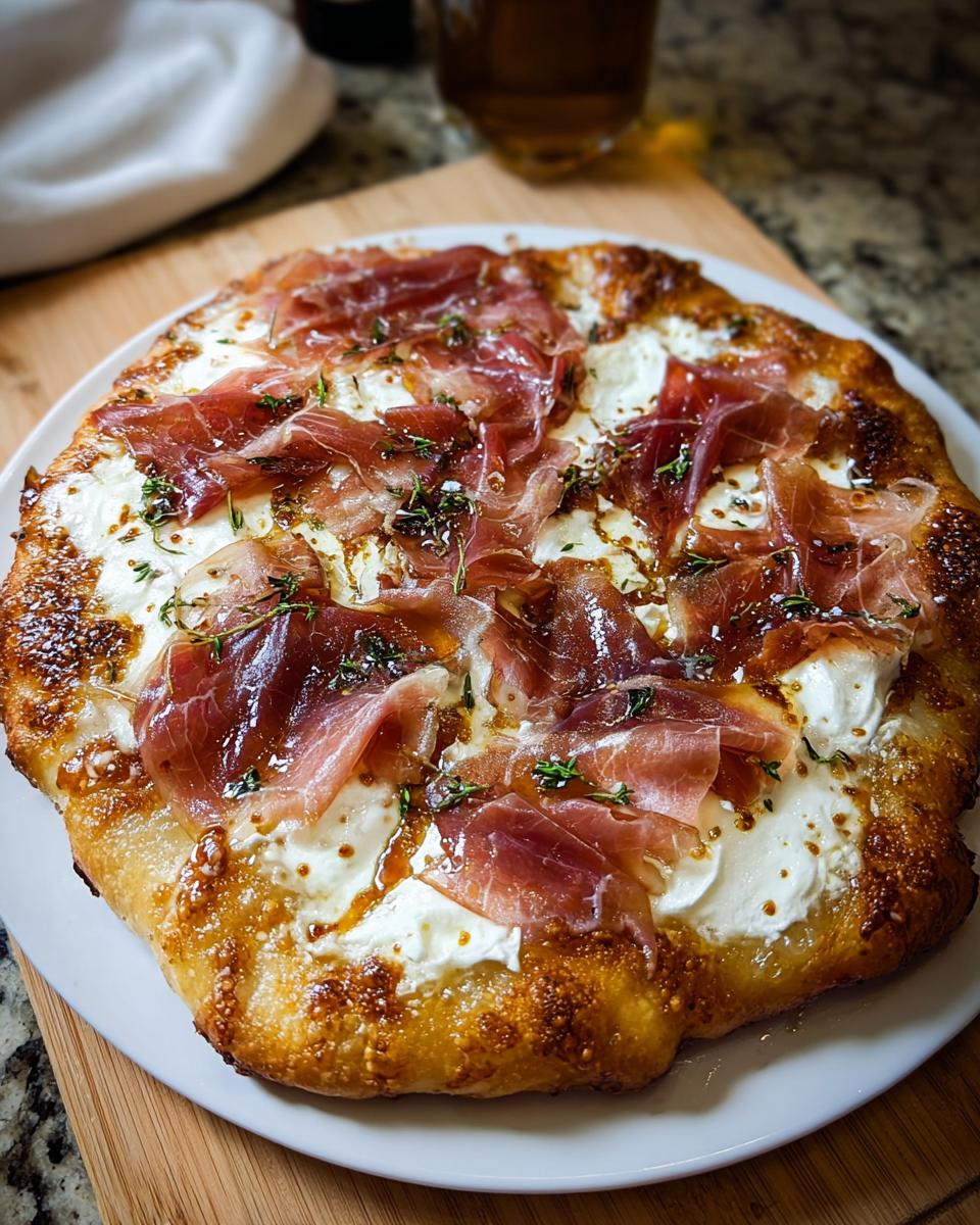 White Pizza with Beef Prosciutto Hot Honey - detail 1