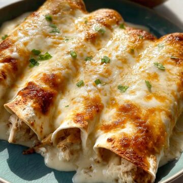 White Rotisserie Chicken Enchiladas
