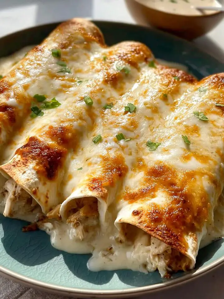 White Rotisserie Chicken Enchiladas