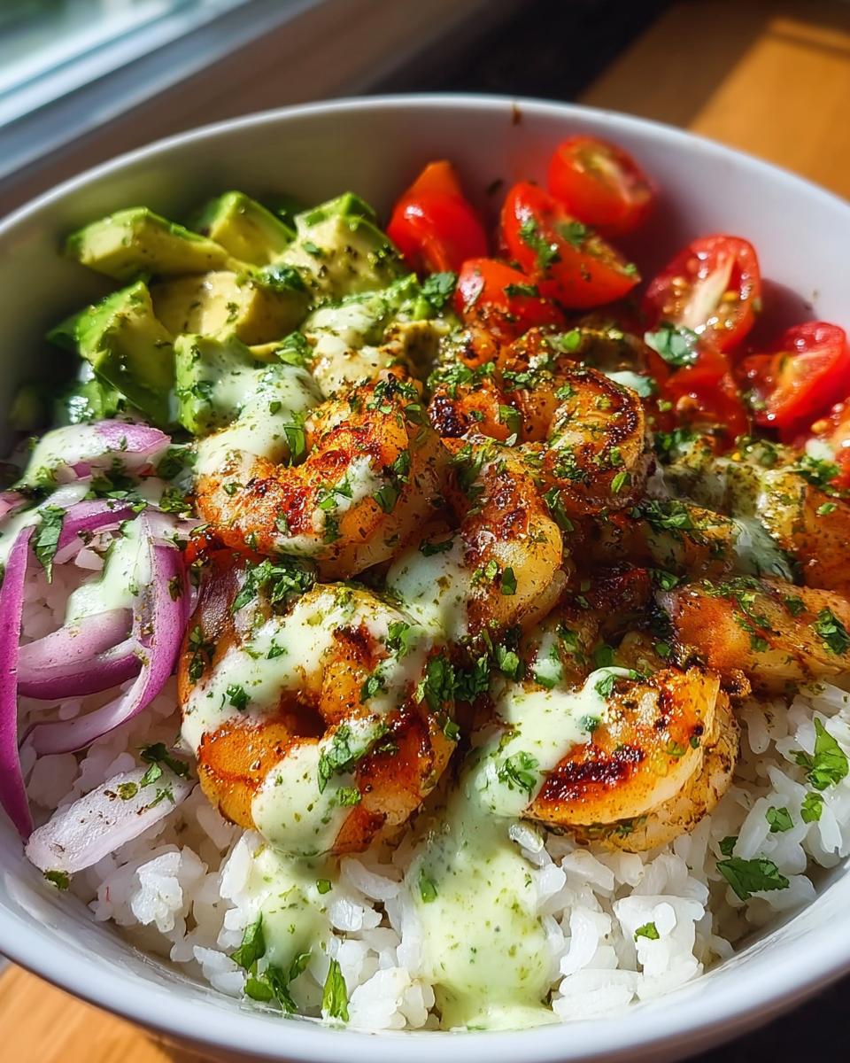 Zesty Shrimp & Avocado Rice Bowls - detail 2
