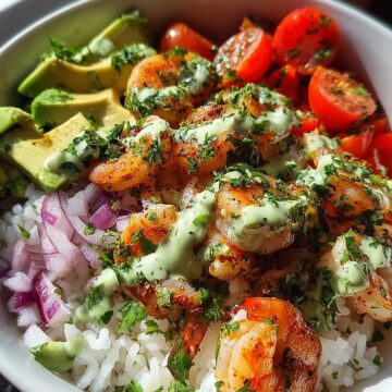 Zesty Shrimp & Avocado Rice Bowls