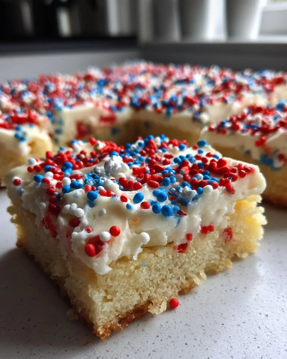 4Th of July Frosted Sugar Cookie Bars - detail 4