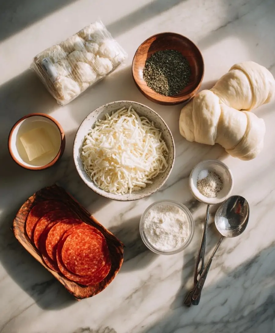 Mozzarella Pepperoni Croissant Rolls - Ingredients