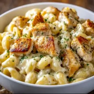 Parmesan Garlic Chicken Mac and Cheese