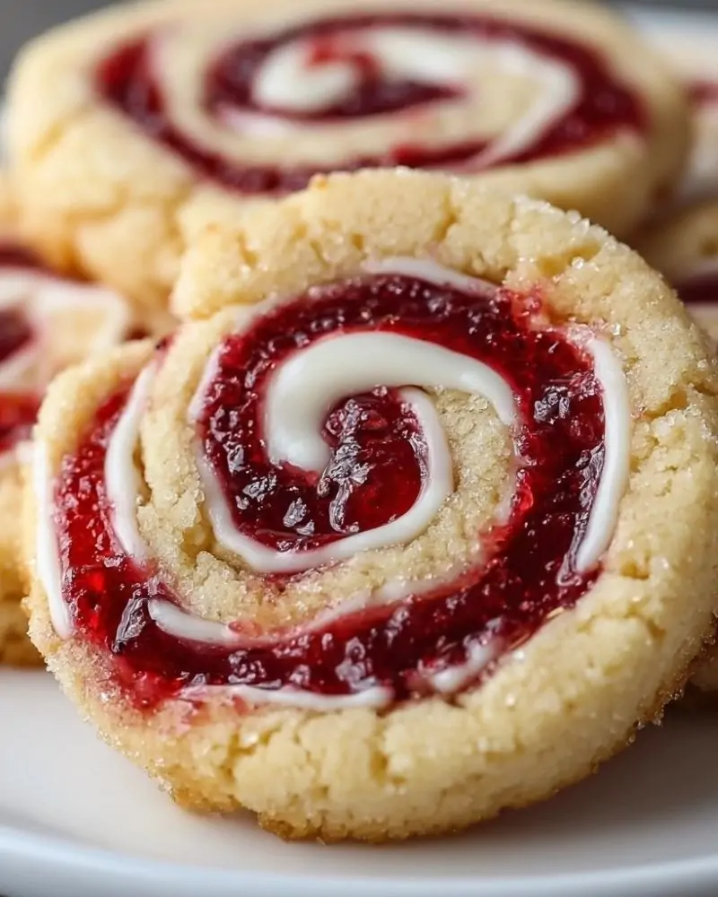 Raspberry Cheesecake Cookie Swirls