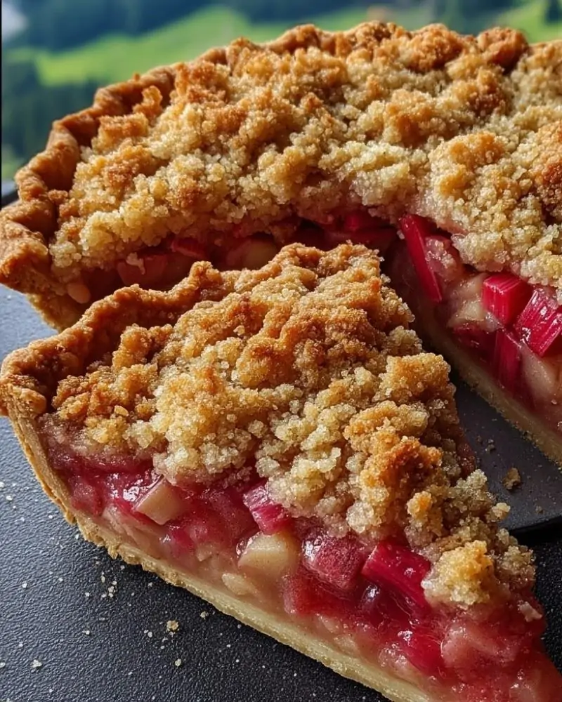 Rhubarb Crumble Pie