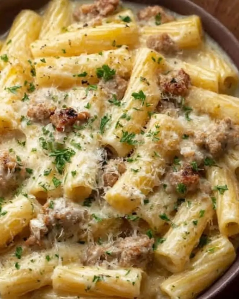 Sausage Alfredo Rigatoni