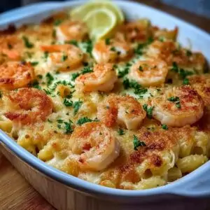 Shrimp Scampi Pasta Bake