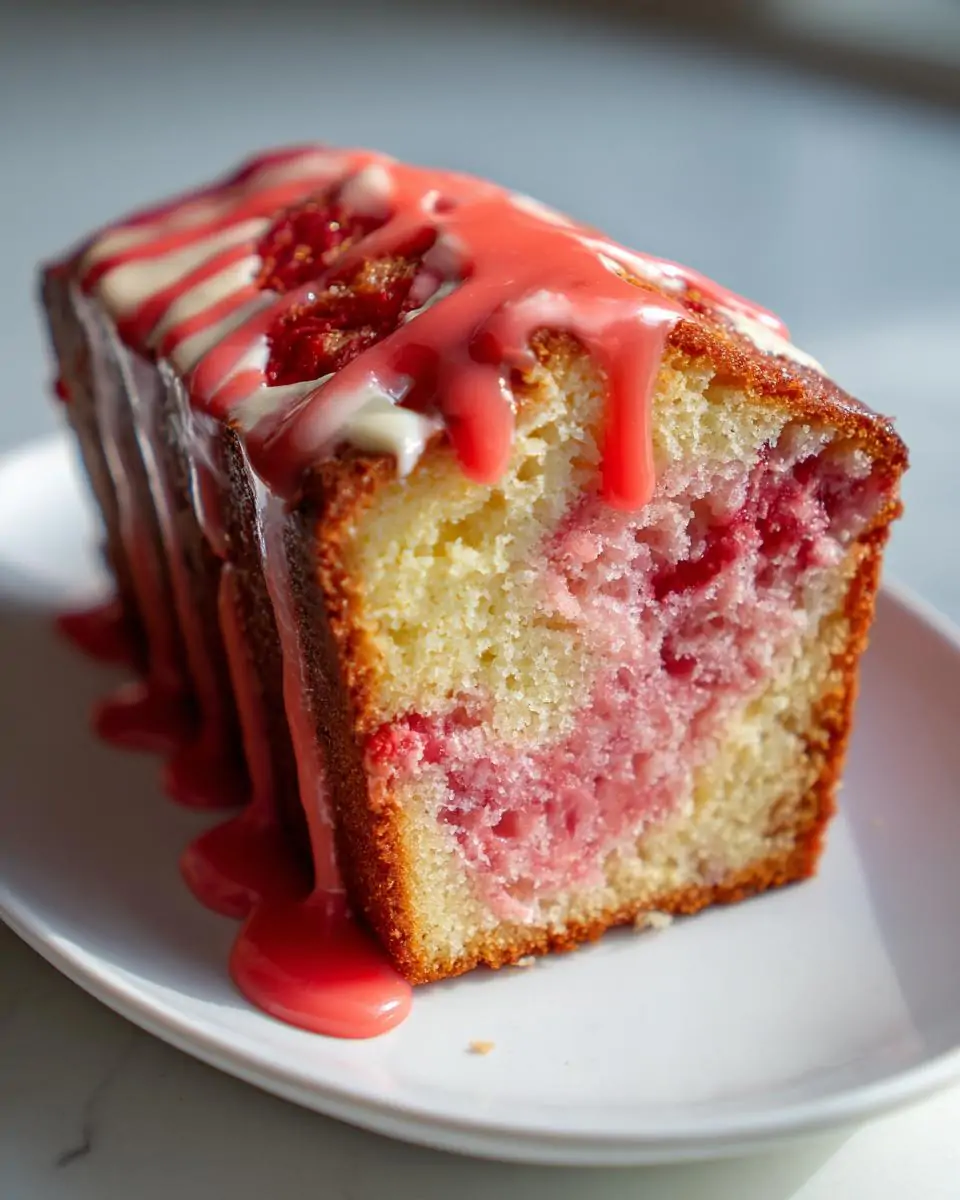 Strawberry Cream Cheese Pound Cake - detail 2