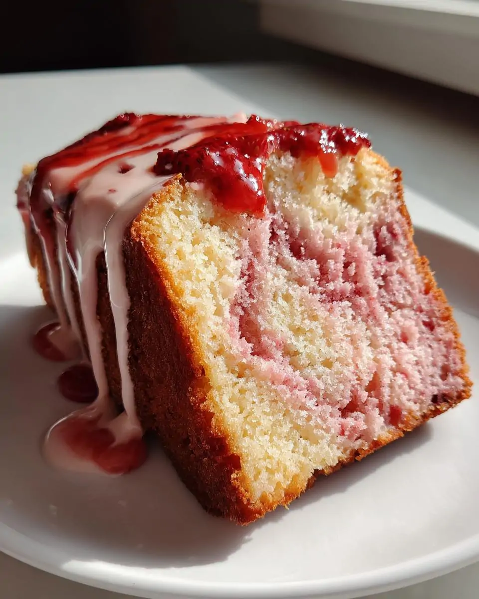Strawberry Cream Cheese Pound Cake - detail 4